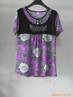 夏季時(shí)尚中老年女式寬松T恤 廠家直銷，專為豐滿體型設(shè)計(jì)